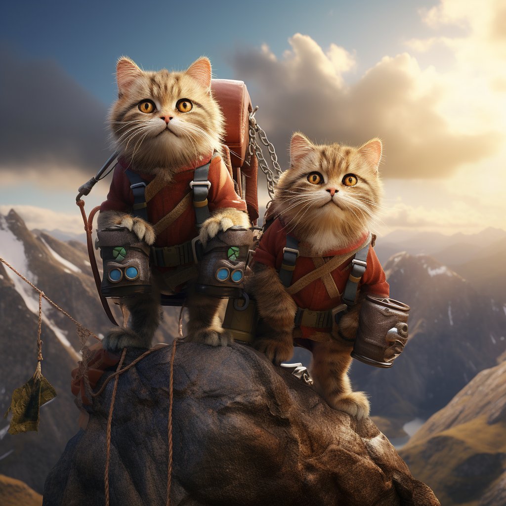 Versatile Mountain Climber Pet Creations Art Pic