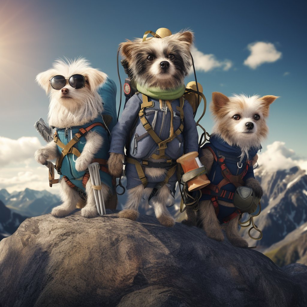 Adventure-Loving Mountain Climber Petsintoart Pic