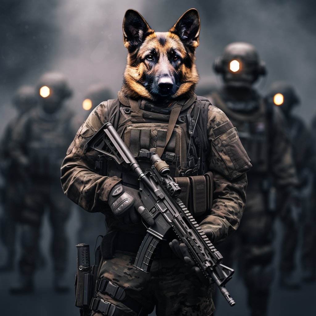 Pet Art Canvas Image  Forces Recon Marine