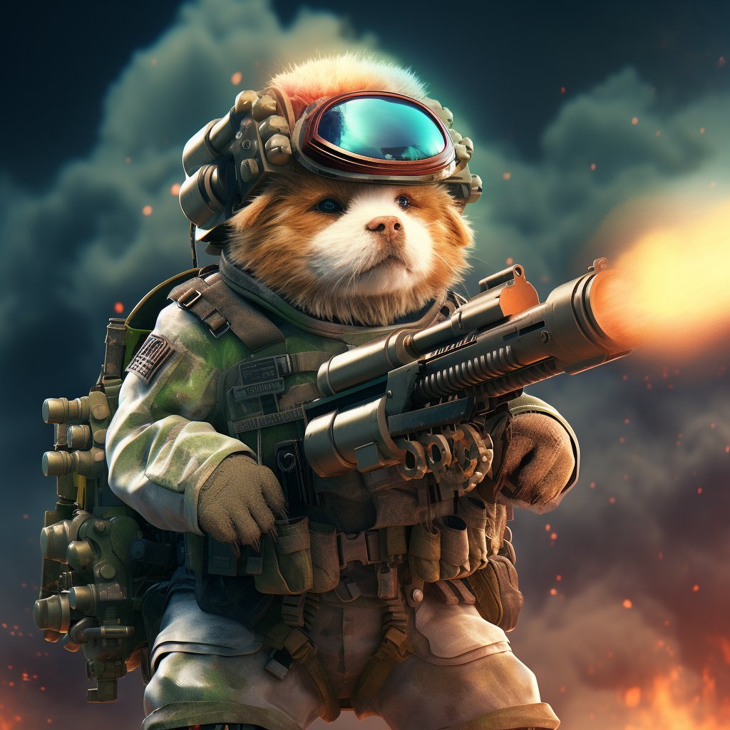 Battle-Hardened Soldier Cute Pet Art Photograph