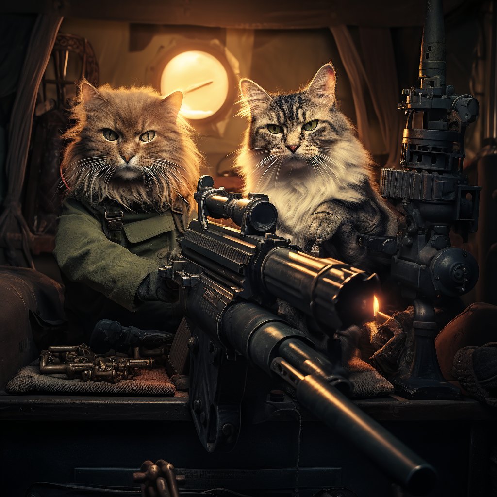 Detail-Oriented Machine Gun Operator Memorial Canvas Image For Pets