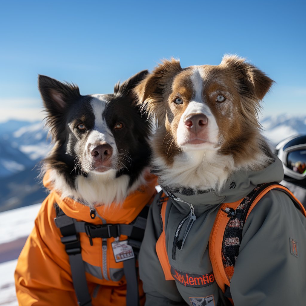 All-Terrain Skier Pet Painting On A Canvas