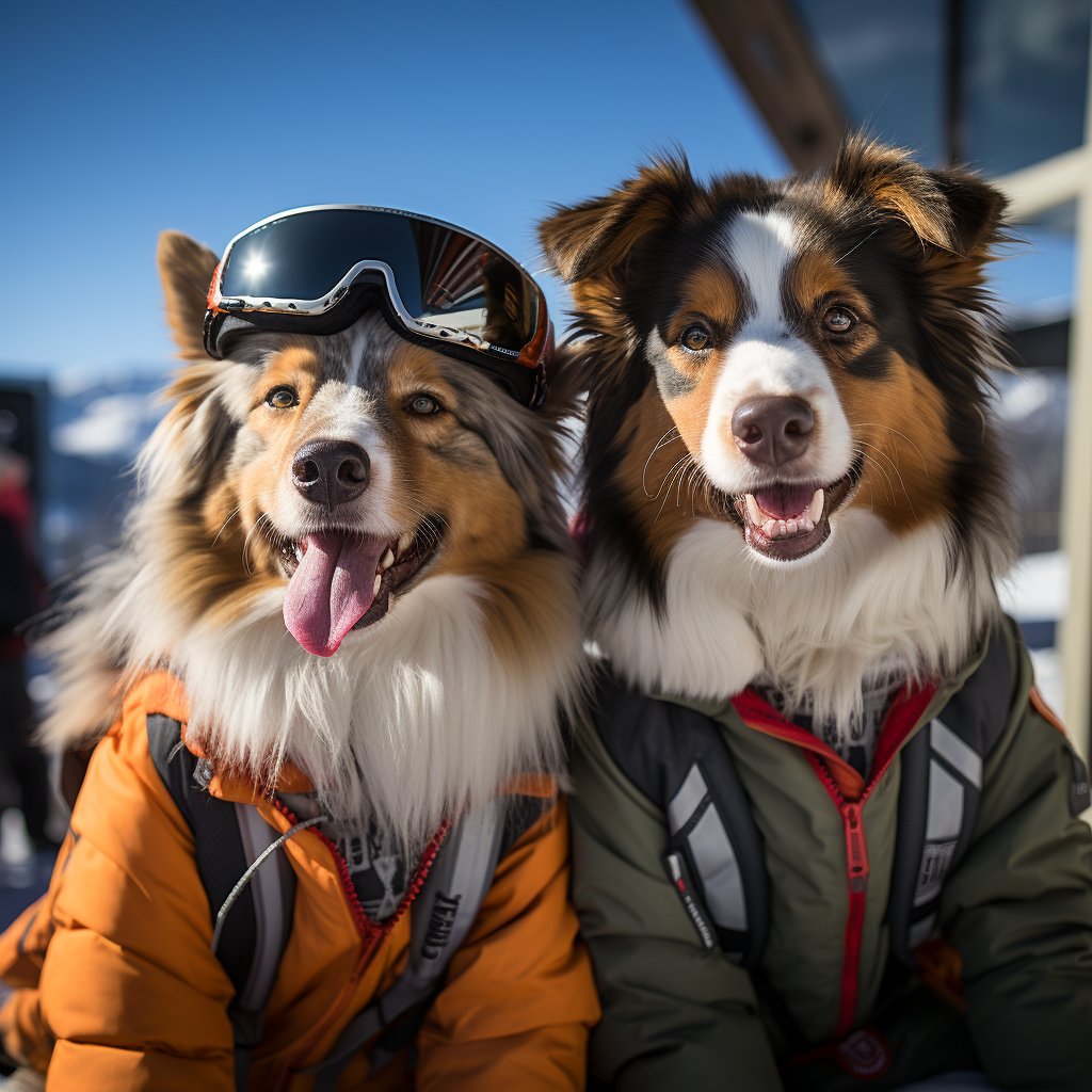 Cross-Country Fitness Skier Pet Art On A Canvas