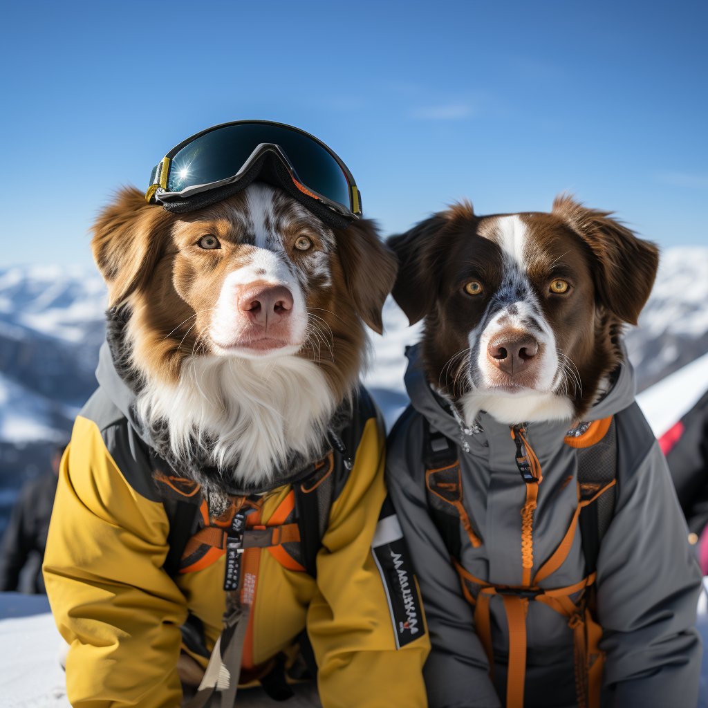 Free-Heel Skier Pet Portraits Oil Art On Canvas