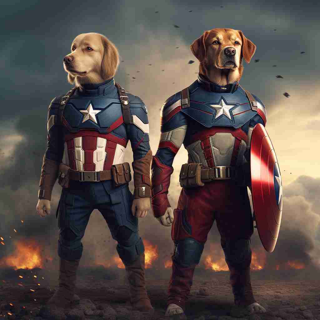 Captain America'S Timeless Courage Pictures Pet Portrait