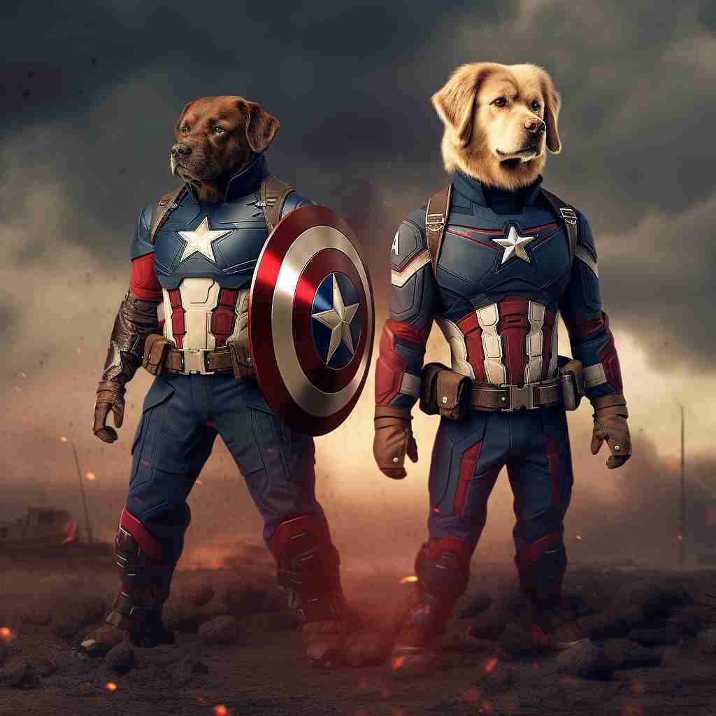 Valiant Captain America Paint Pet Portraits