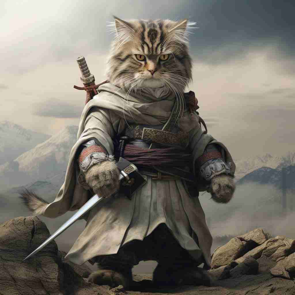 Samurai'S Formidable Presence Custom Pet Canvas Image Portraits