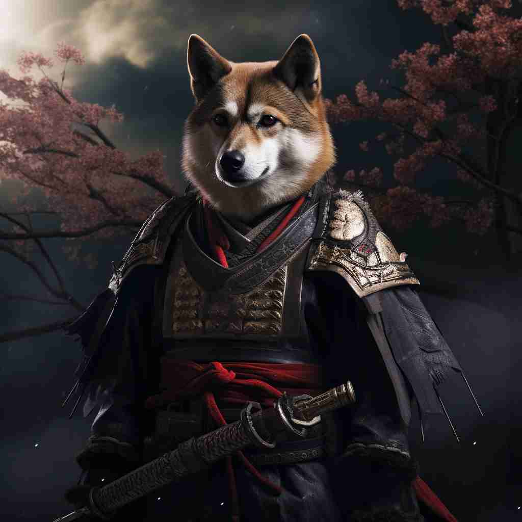 Samurai'S Tranquil Mastery Canvas Art Prints Of Your Pets