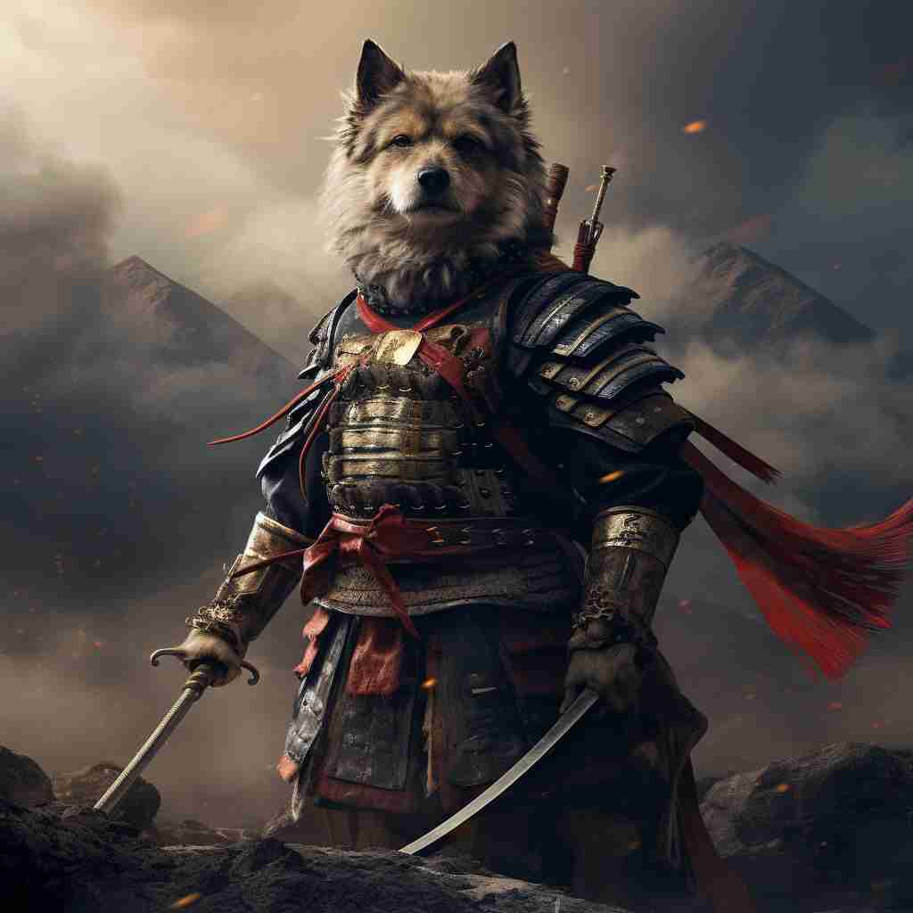 Revered Samurai Canvas Pet Art Photo