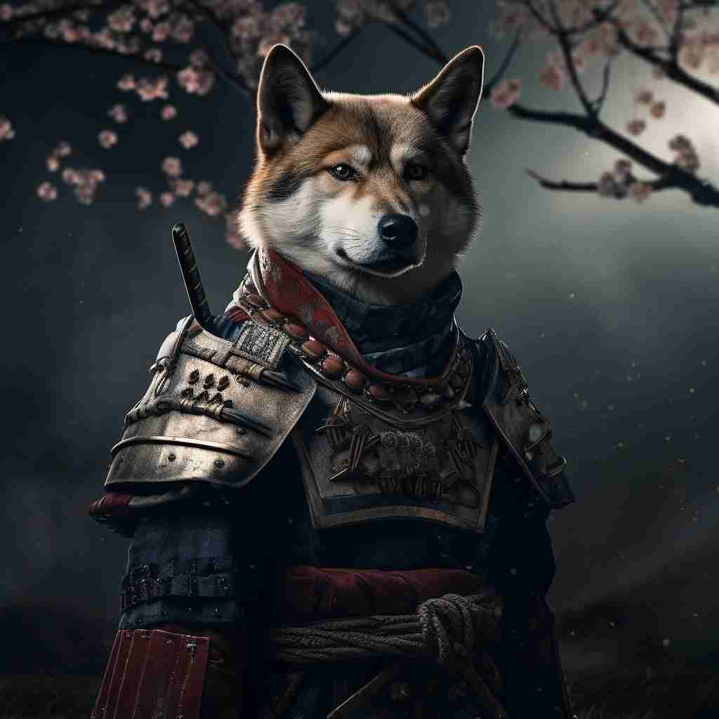 Samurai'S Unyielding Courage Pet Custom Canvas Picture