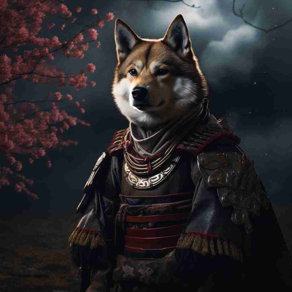 Radiant Samurai Custom Pet Art Painting