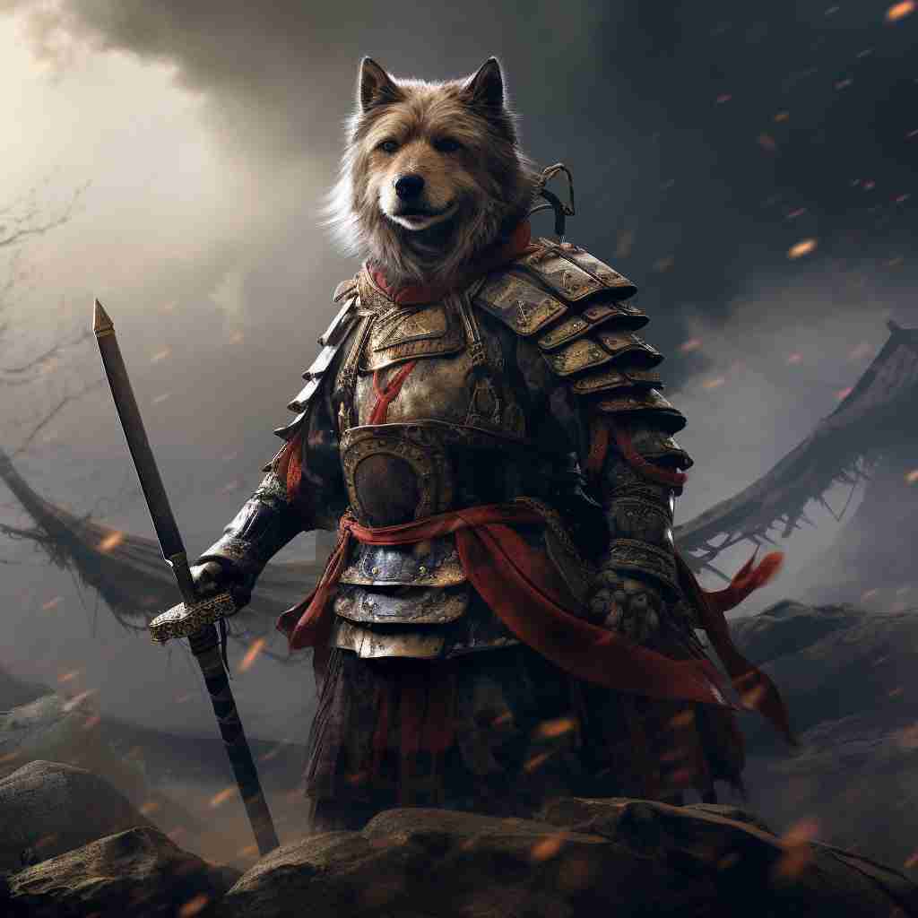 Eternal Samurai Art Painting Of Your Pet