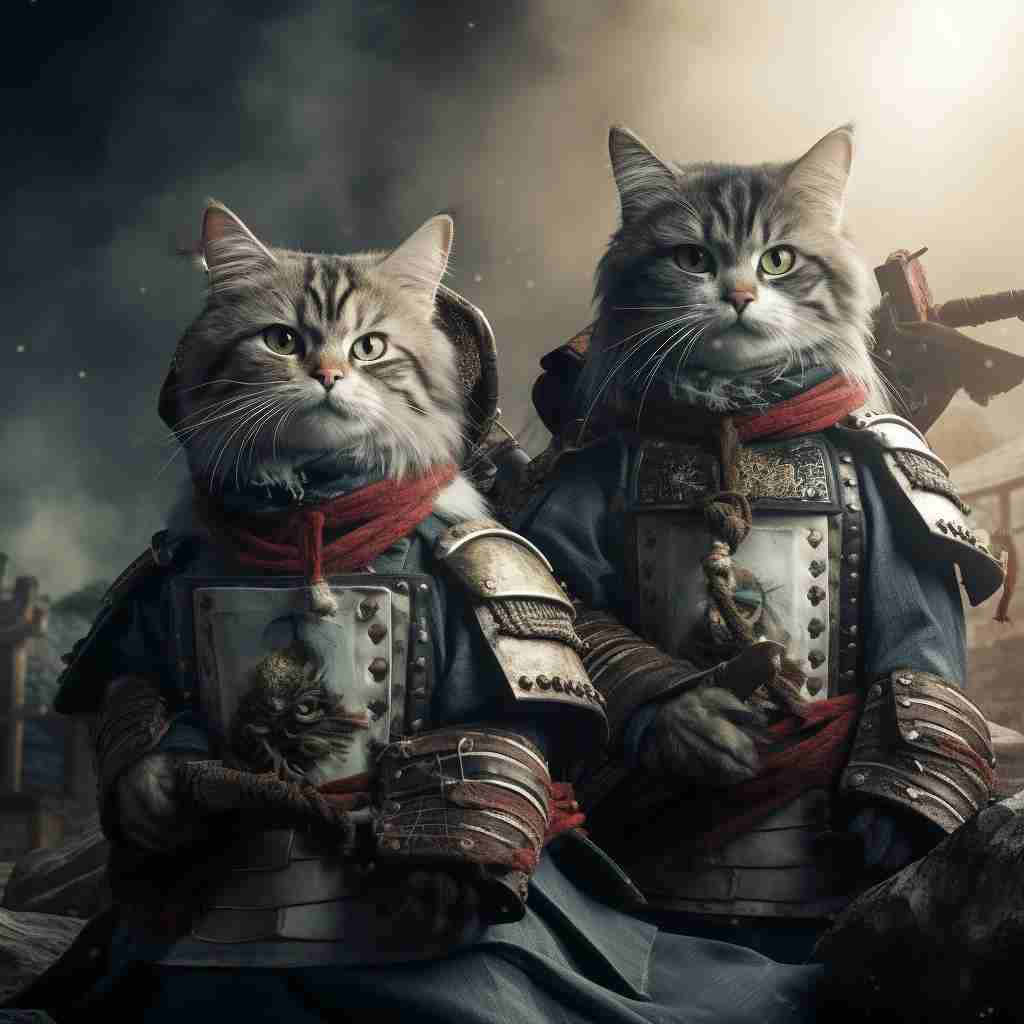 Eternal Samurai funny pet art paintings