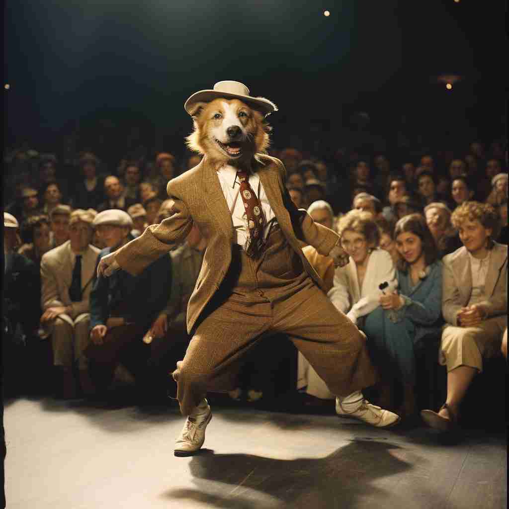 Eccentric Robot Dance Expert Dog Canvas Prints Photo