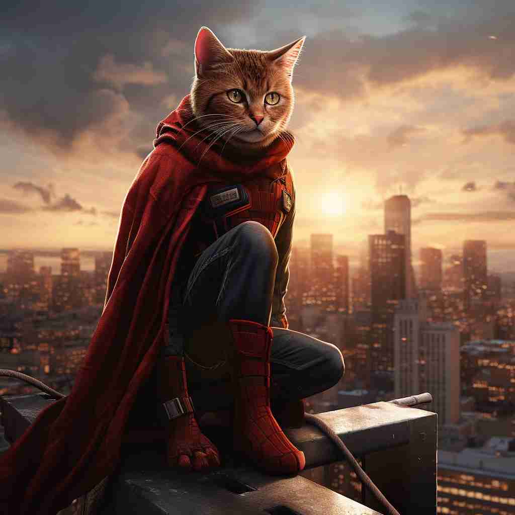 A Spider Man Large Cat Art Prints