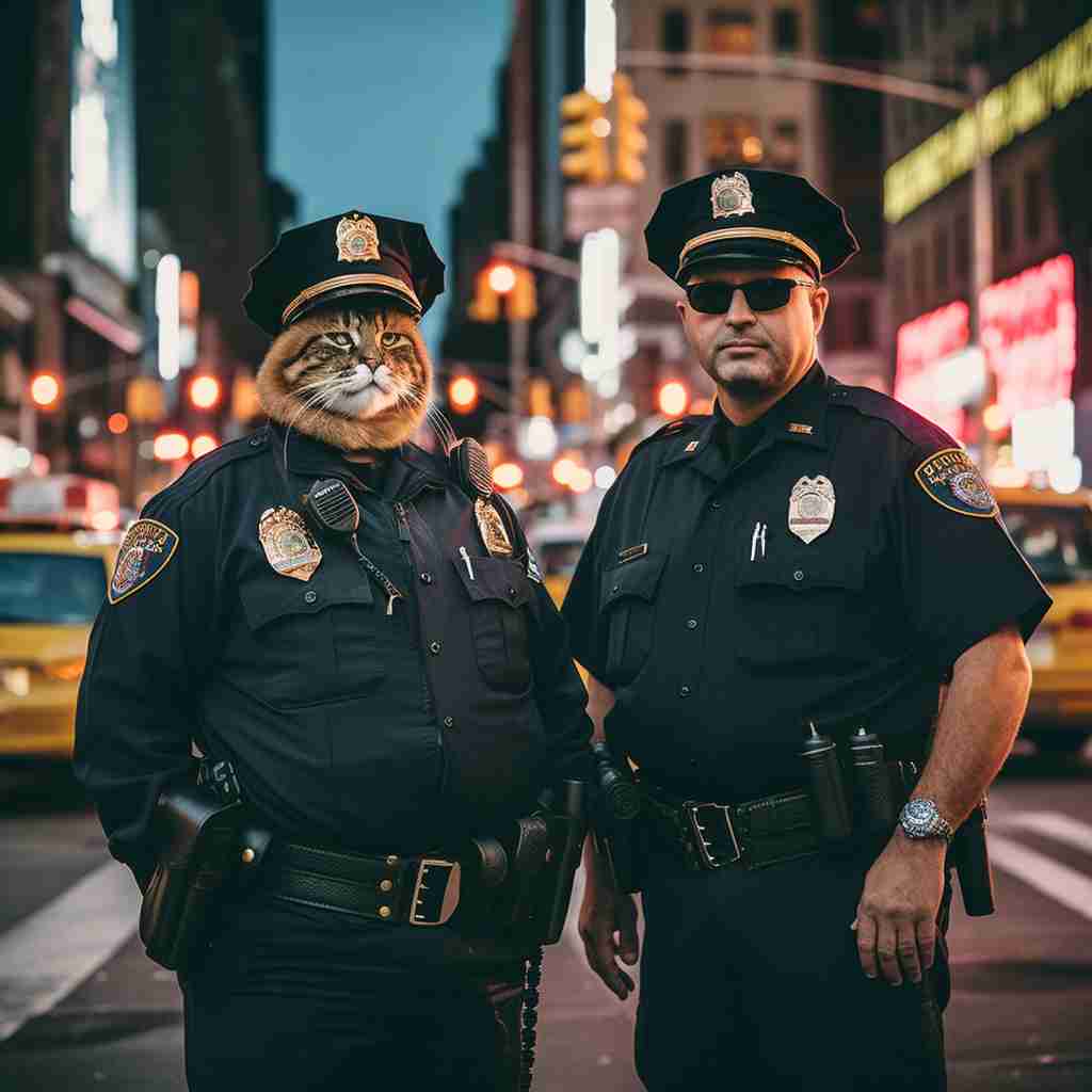 My Police Man Cute Dog And Cat Art Images