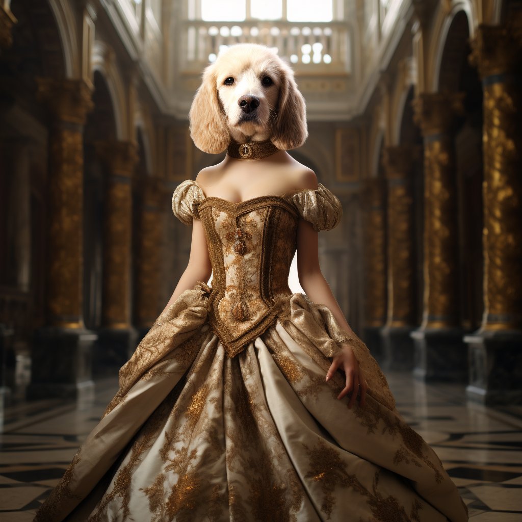 Sheltie Elegance: Renaissance Princess Pet Portraits for Sheltie Enthusiasts