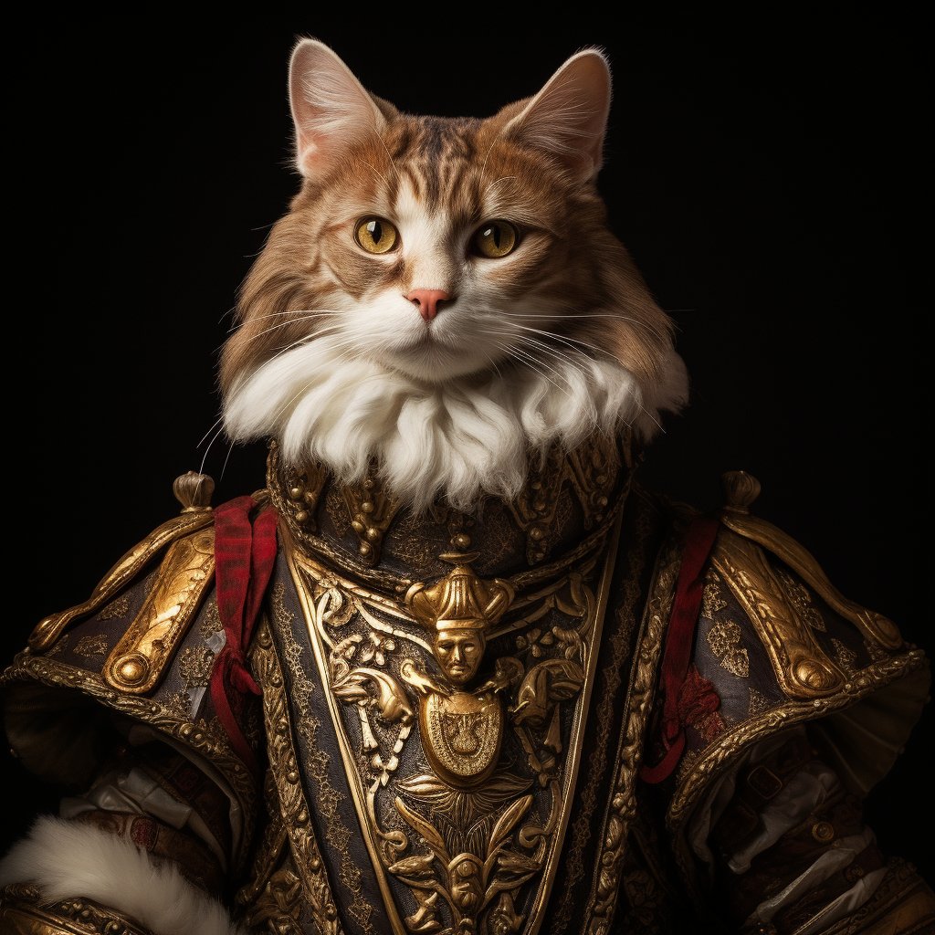 Regal Canine Majesty: Dog as a King Portrait