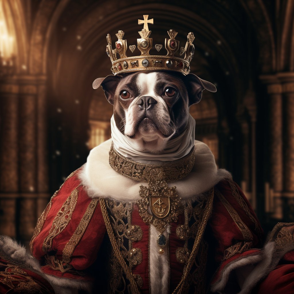 Artistry in Canine Nobility: Dogs Drawn as Royal Portraits