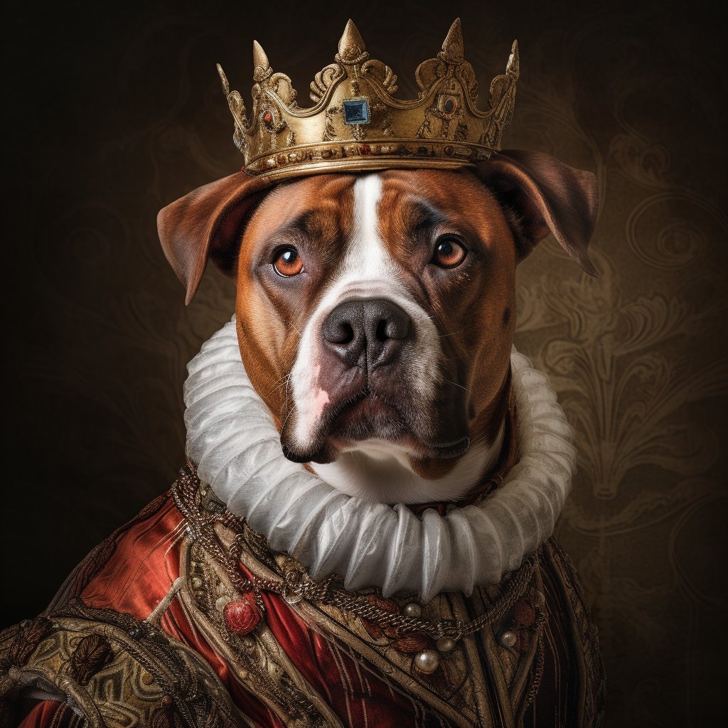 Regal Transformation: Furryroyal's Victorian Canine Royal Portrait