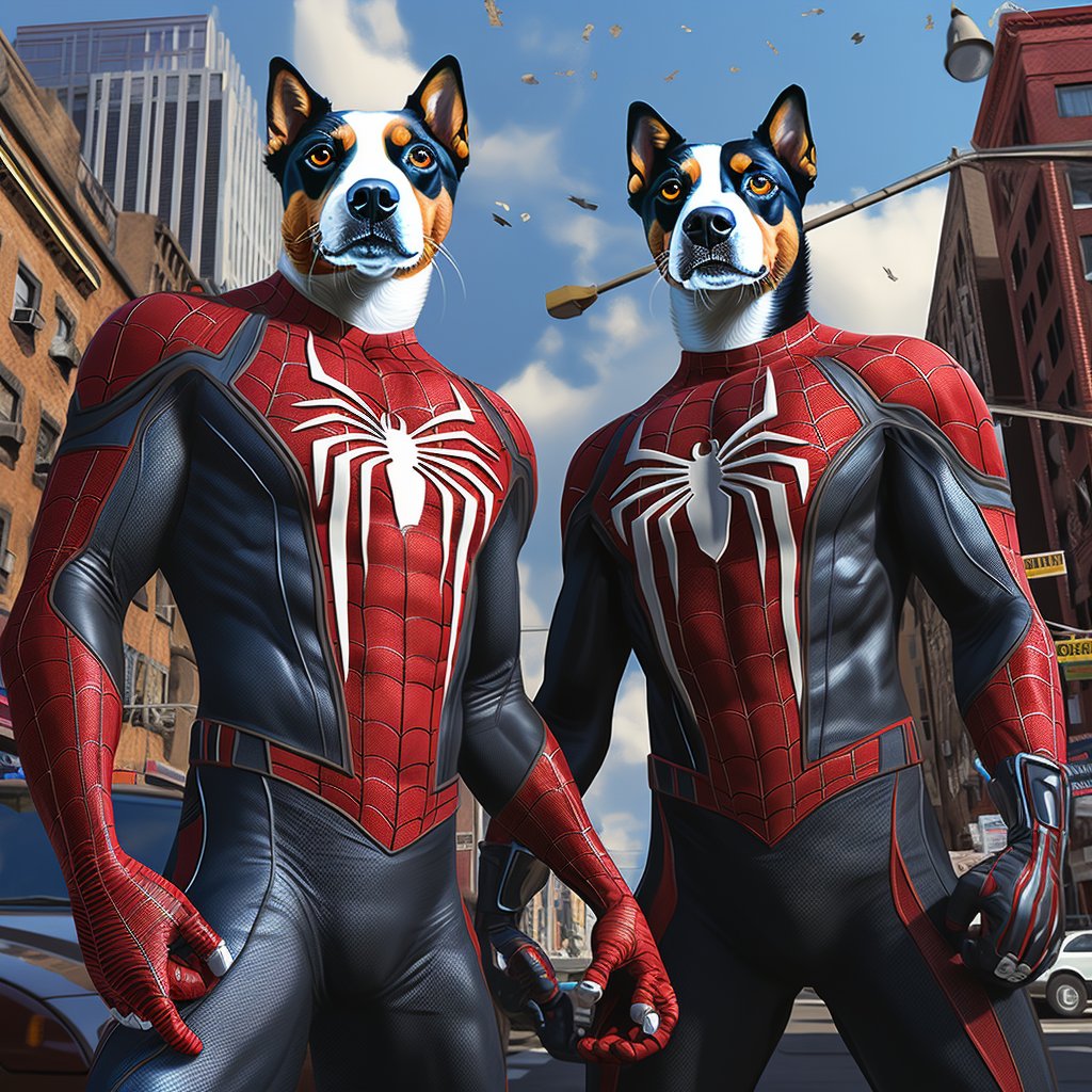 Effortless Elegance: Furryroyal's Spider-Man Face Paint Pet Portrait