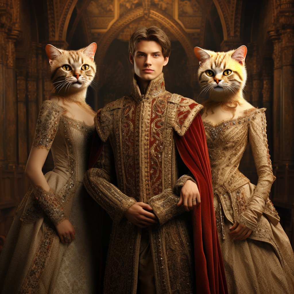 Regal Feline Mastery: Artistic Cat Portraiture at Its Pinnacle