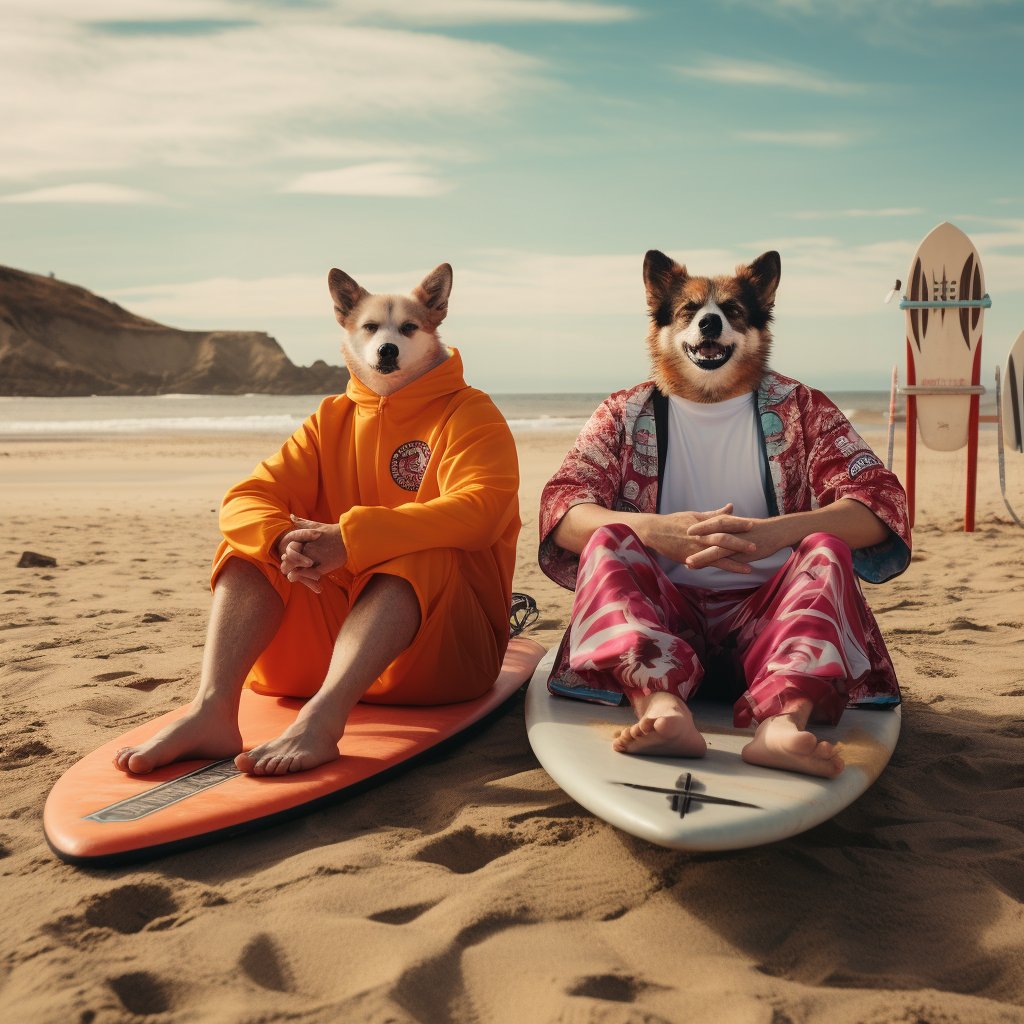 Metal Waves: Furryroyal's Surfing Mastery in Custom Art