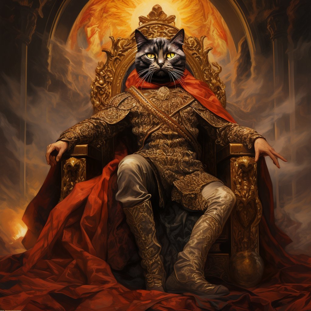 Regal Customization: Furryroyal's Opulent Custom Pet Portrait