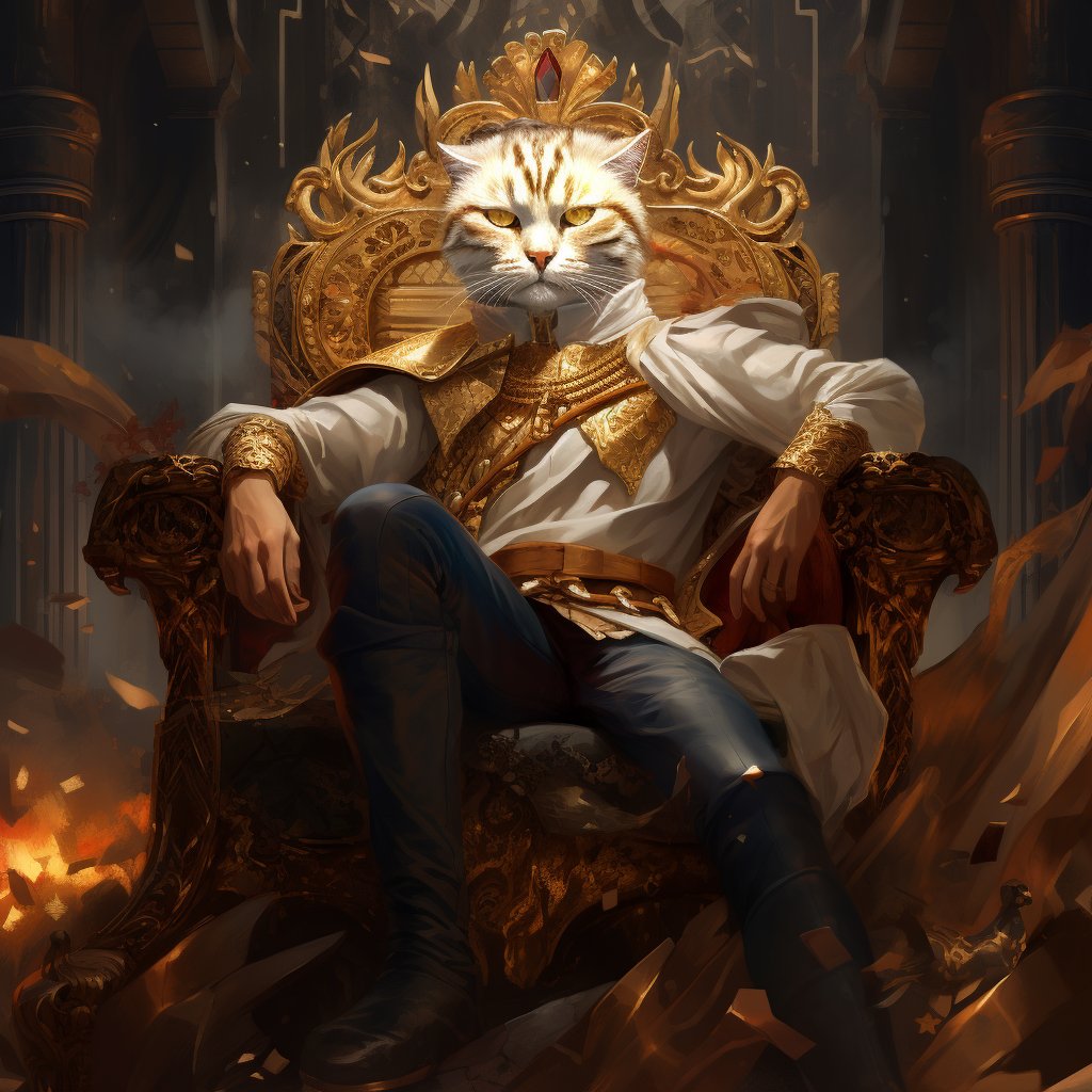 Majestic Monarch: Royal Pet Portrait for Furryroyal's Noble Presence