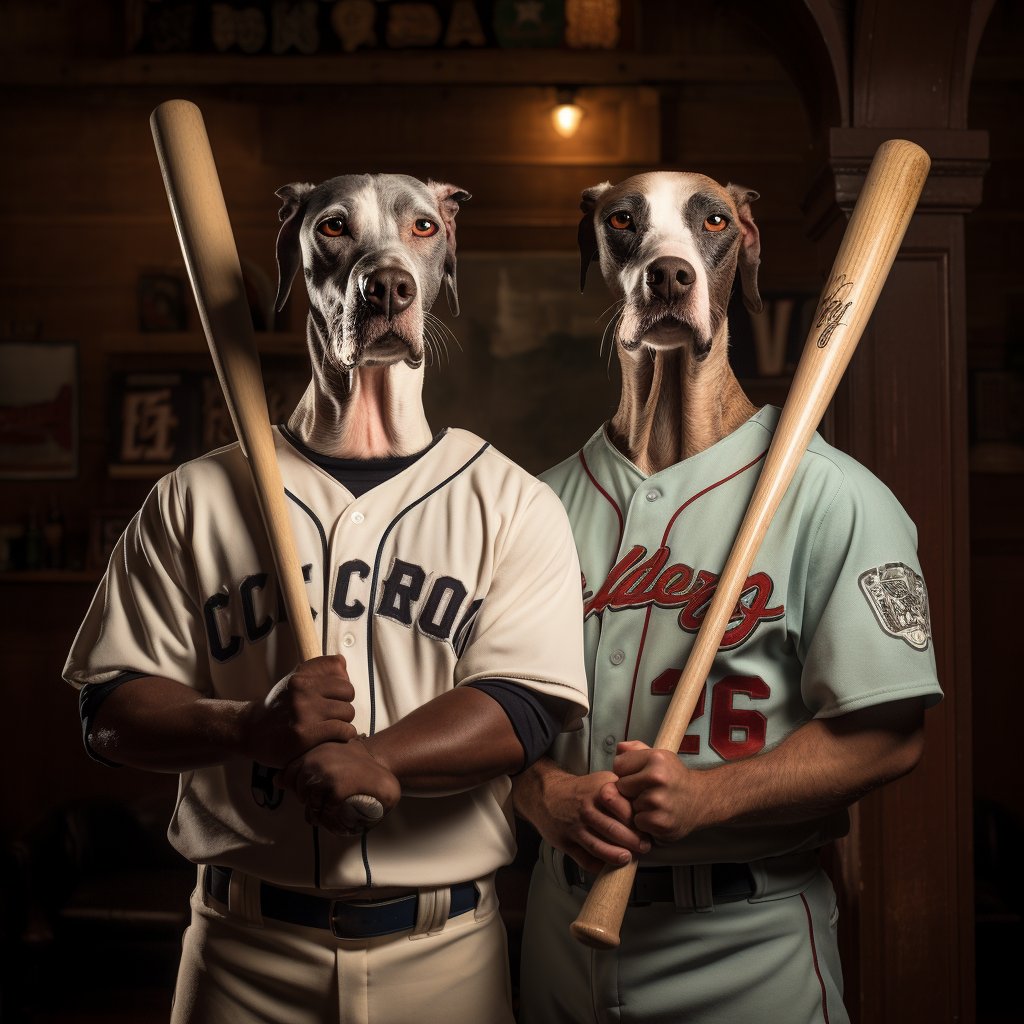 Renaissance Royalty: Furryroyal's Majestic Baseball Portrait