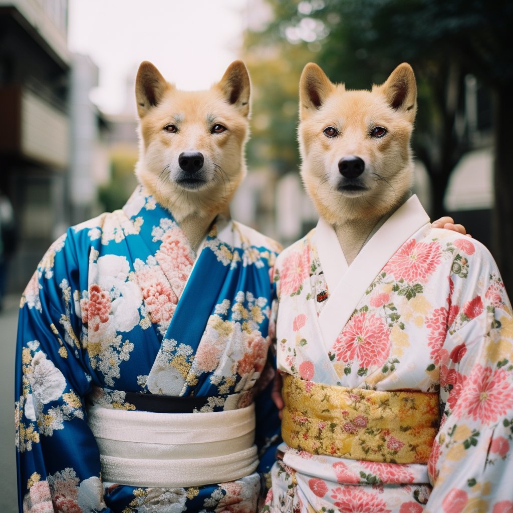 Noble Equine Elegance: Japanese-themed Horse Portraits