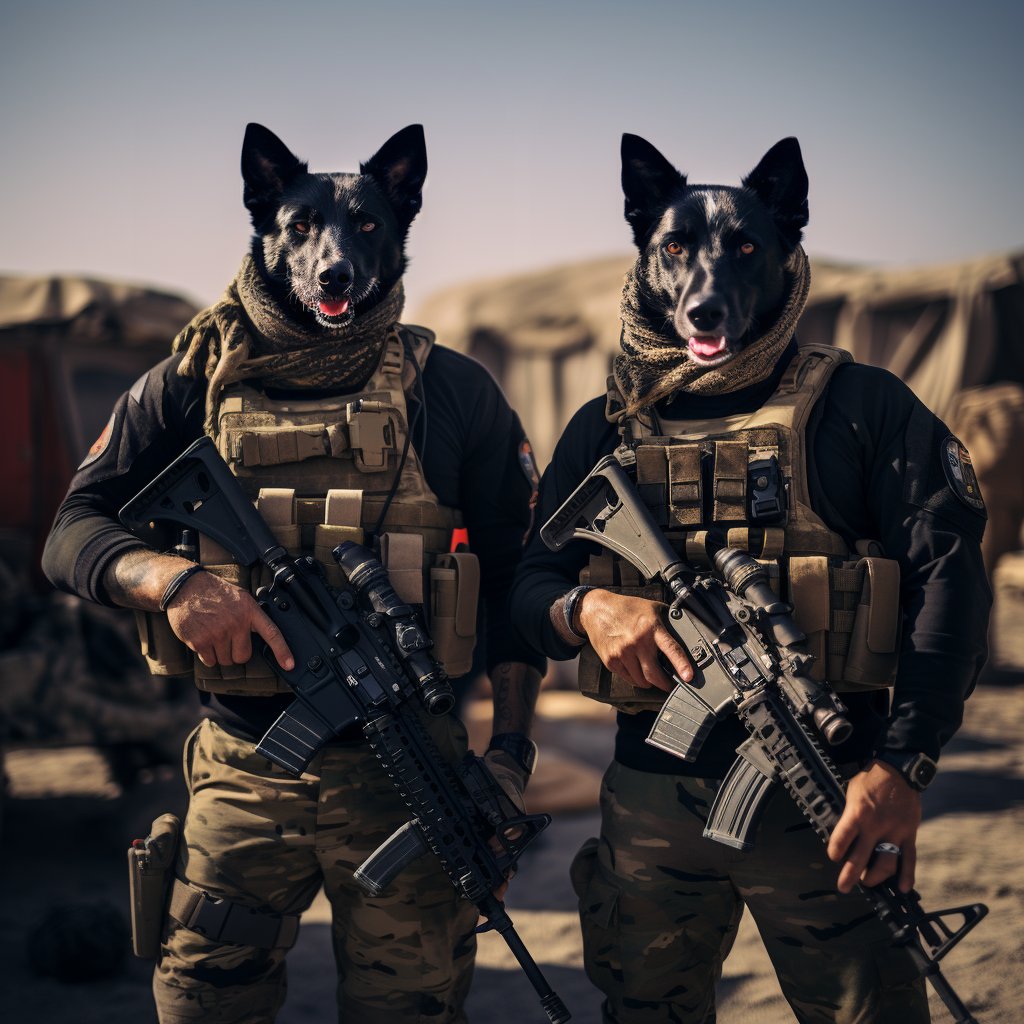 Dynamic Duo in Flight: Furryroyal's Air Force Warriors