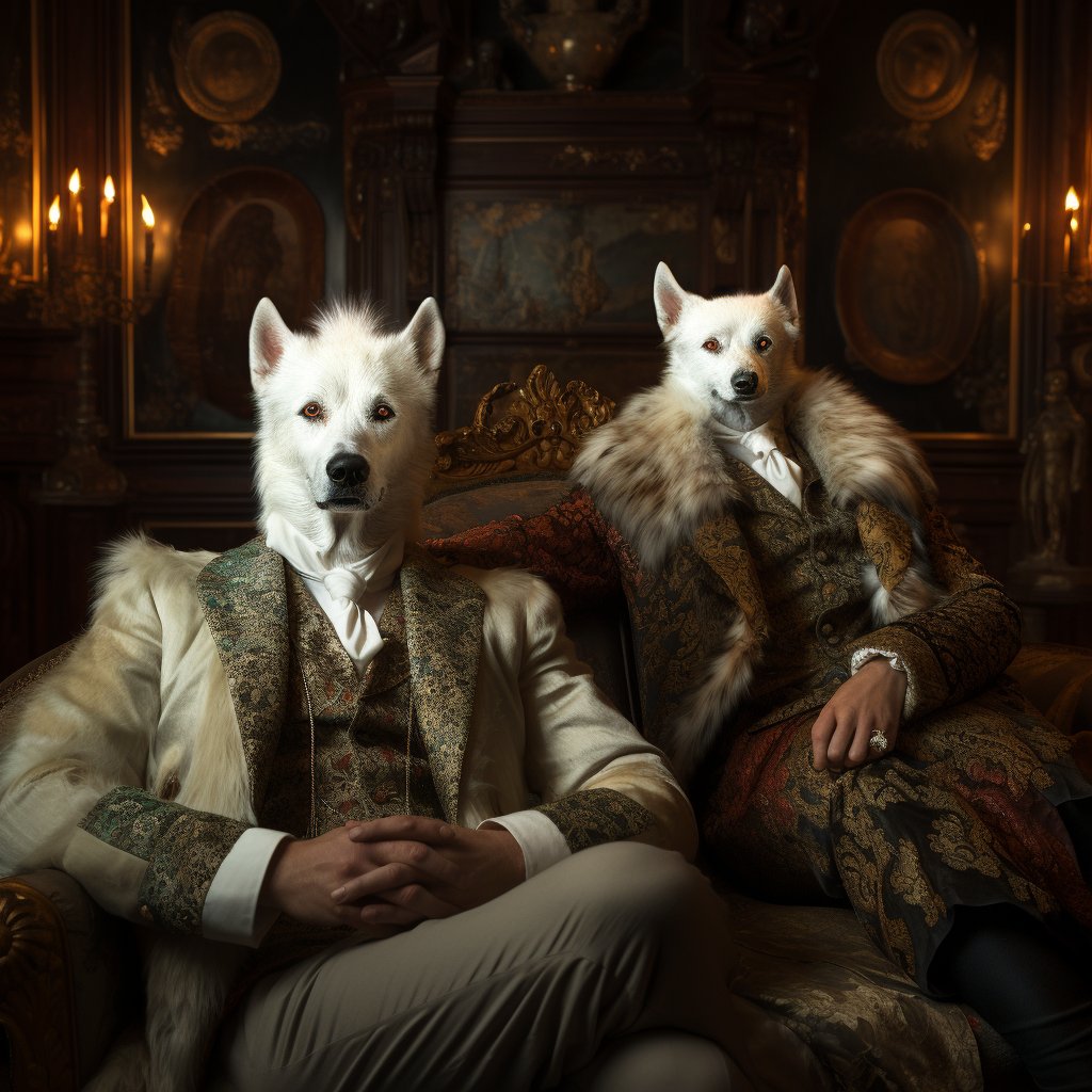 Nursery Nobility: Furryroyal's Elegance in Dog Art