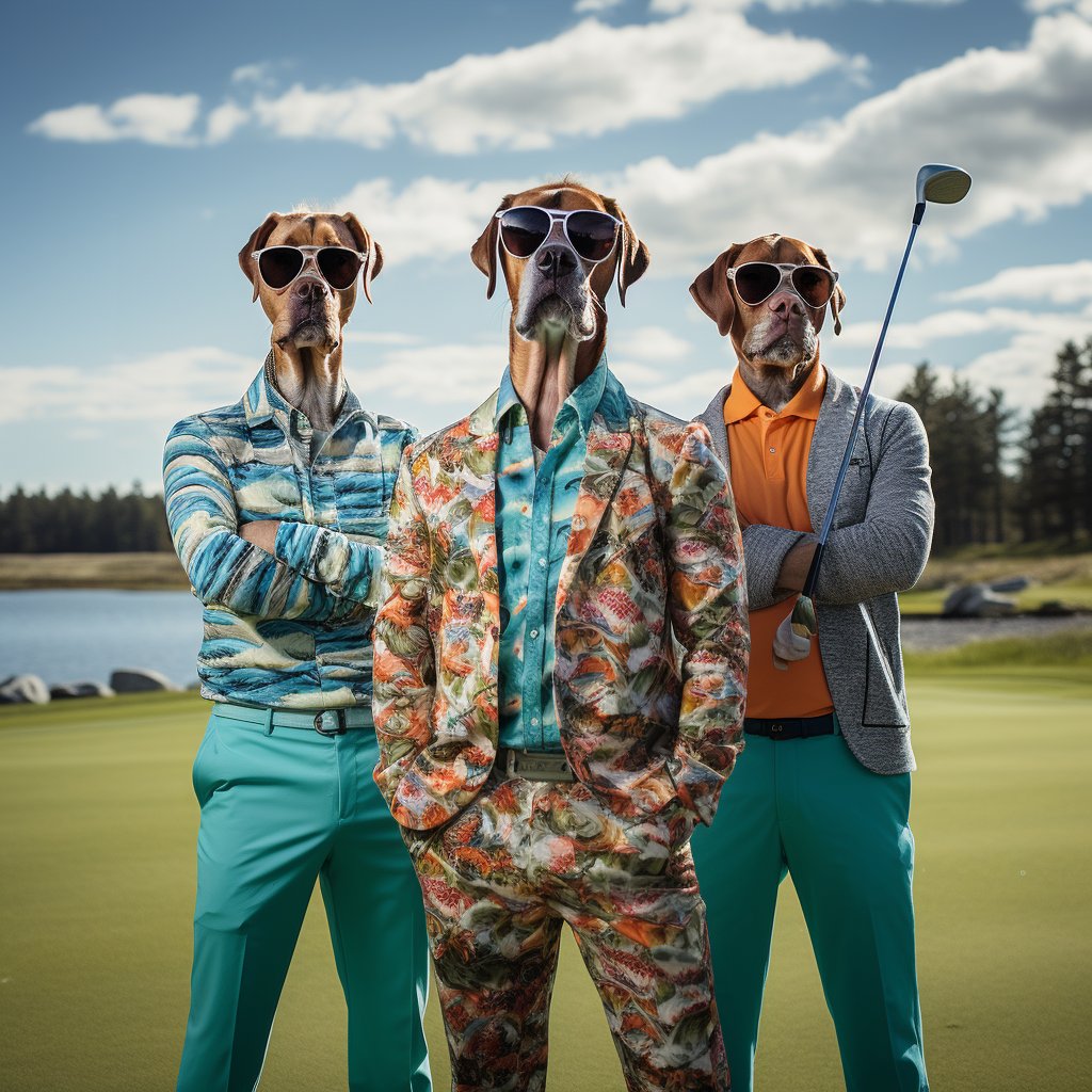 Affordable Outdoor Elegance: Furryroyal's Golfing Glory on Canvas