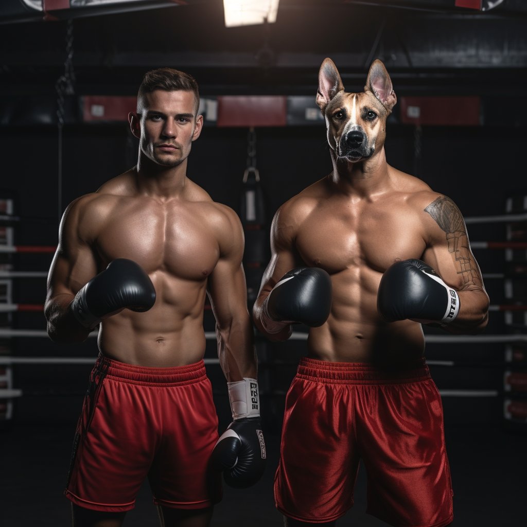 Pet AI Elegance: Furryroyal and Boxer in AI Art Photos