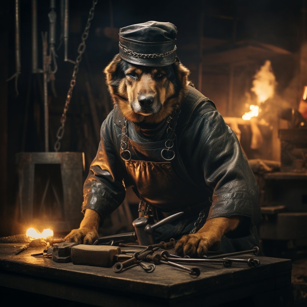 Forged in Memory: Custom Dog Memorial with Ironworker Aesthetics
