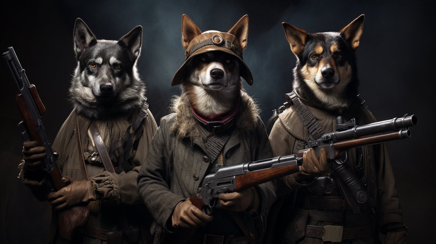 Irresistibly Cute Trio: Sharpshooter Pet Canvas